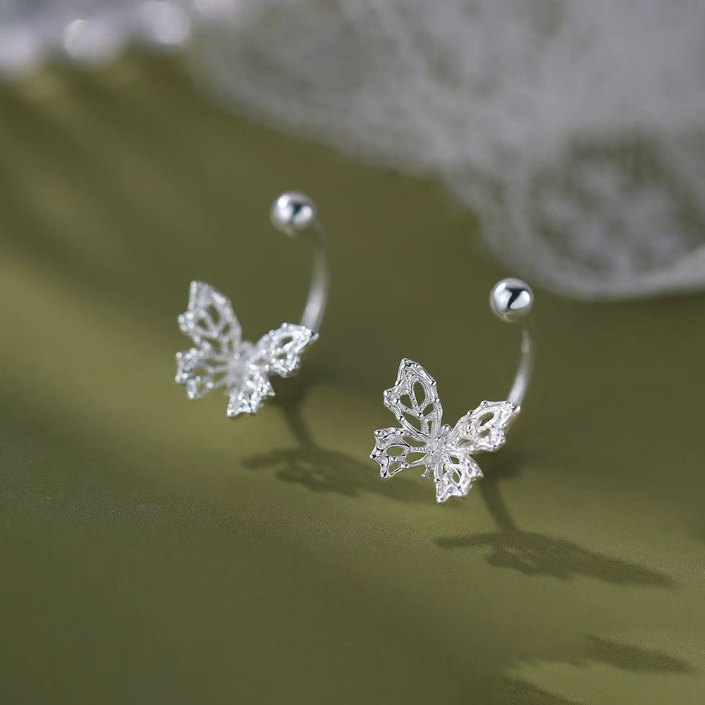 Beading Needle Fine - 925 Silver Needle Hollow Butterfly Bead
