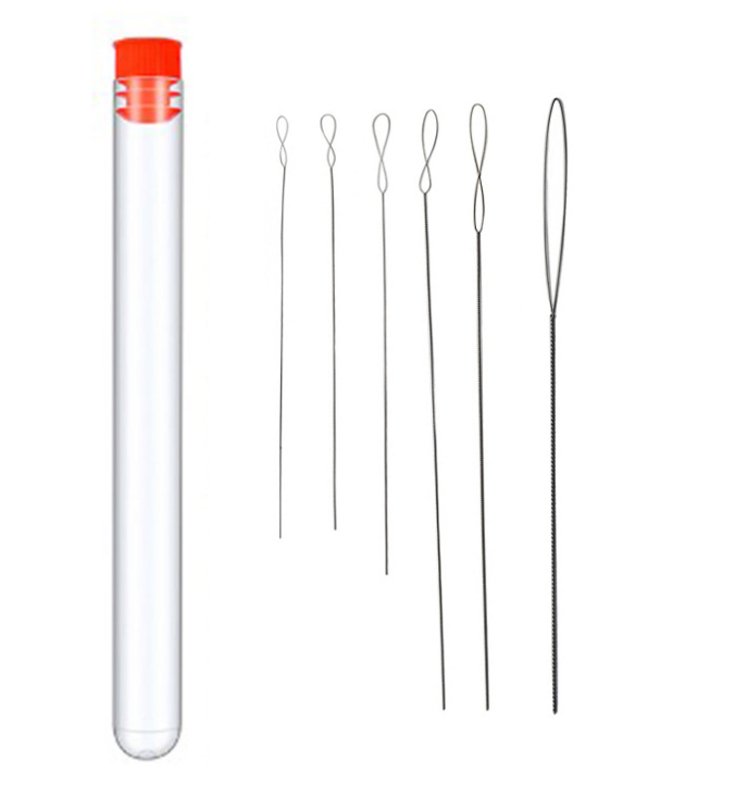 Beading Needle Fine - 6pcs/lot Oar 0.15-0.7mm twist big-eye needle