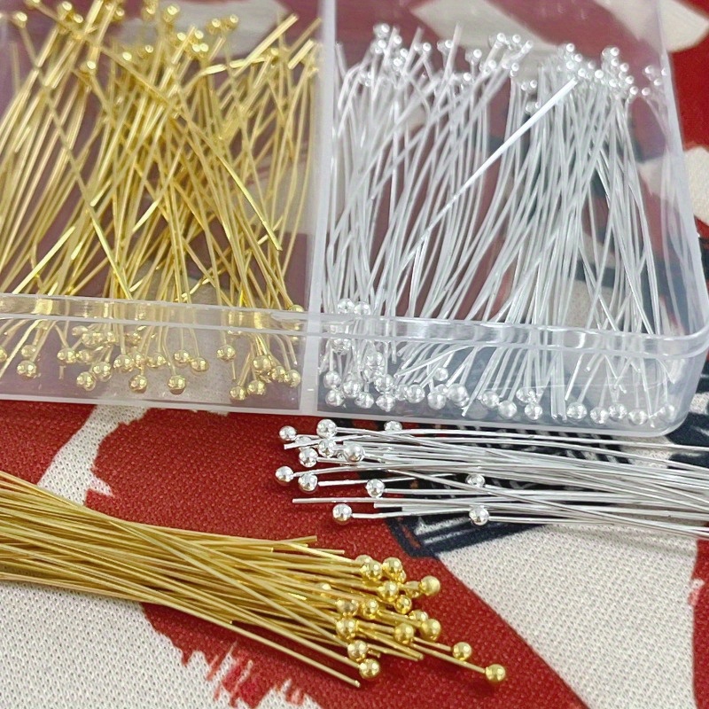 Jewelry Making Diy Kit - 200pcs Copper Ball Pins Assortment Kit