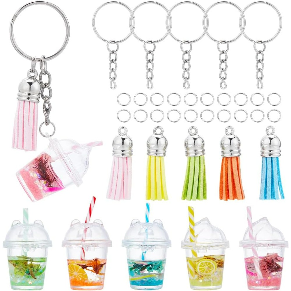 Jewelry Making Diy Kit - 35Pcs DIY 5 Sets Bubble Tea