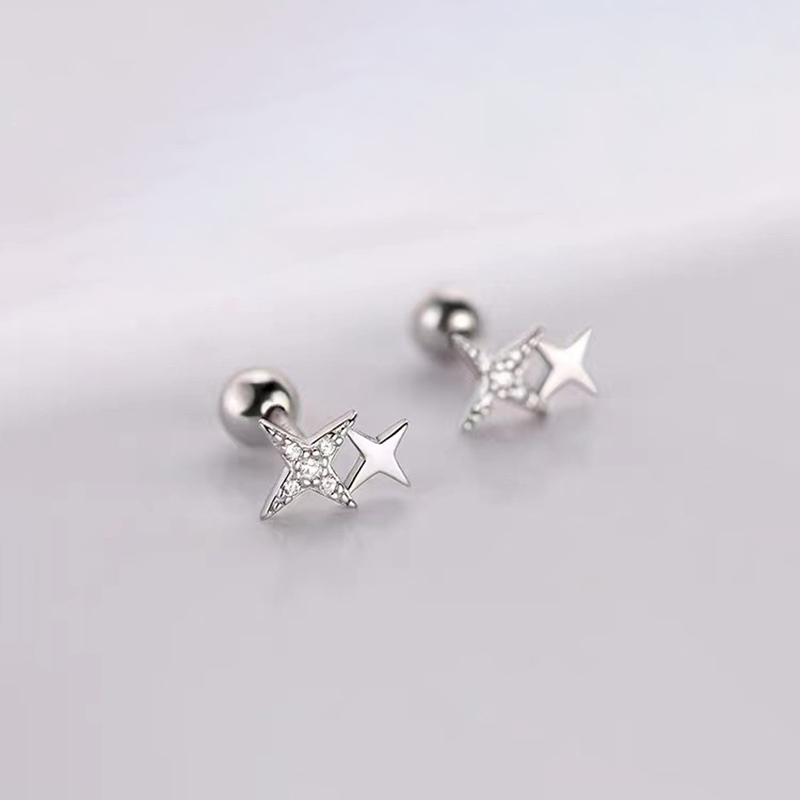 Beading Needle Fine - 925 Silver Needle Zircon Star Bead