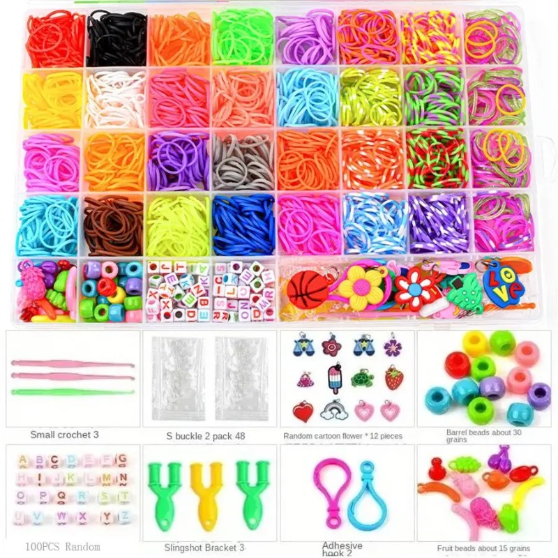 Jewelry Making Diy Kit - 4300pcs+ 32Colour Vibrant Color Rubber Band