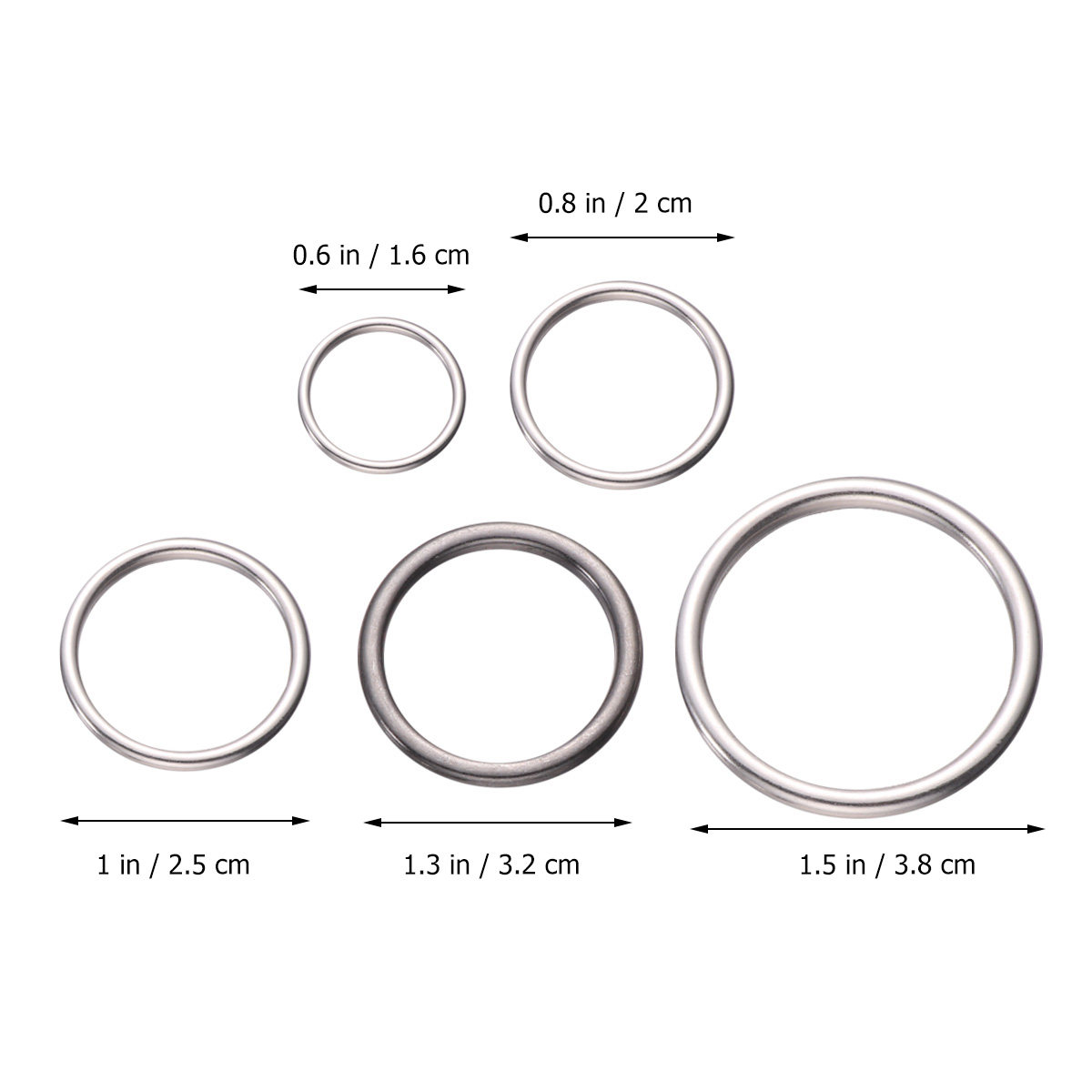 50Pcs Alloy Round Closed Rings - Jewelry Making Diy Kit 评论和价格
