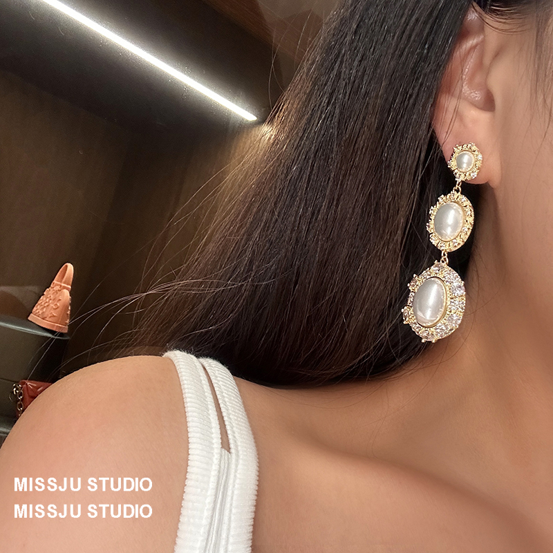 Stud Drop Earrings For Women S - Beading Needle Fine 评论和价格