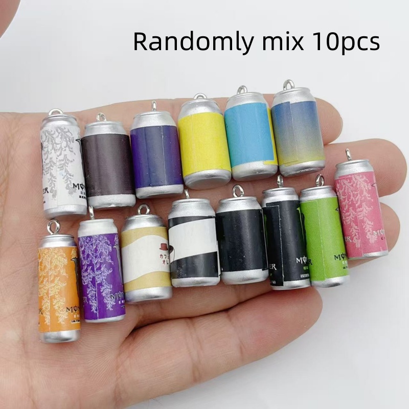 10Pcs Mini Simulation Beverage - Jewelry Making Charms 评论和价格