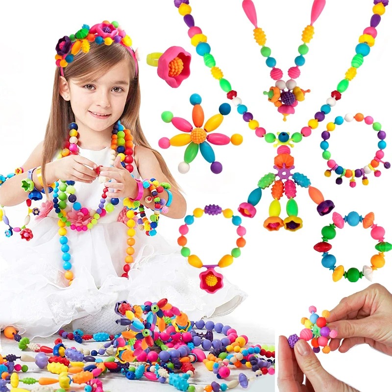 188-608pcs Pop Beads Children  - Jewelry Making 4 Year Old 评论和价格