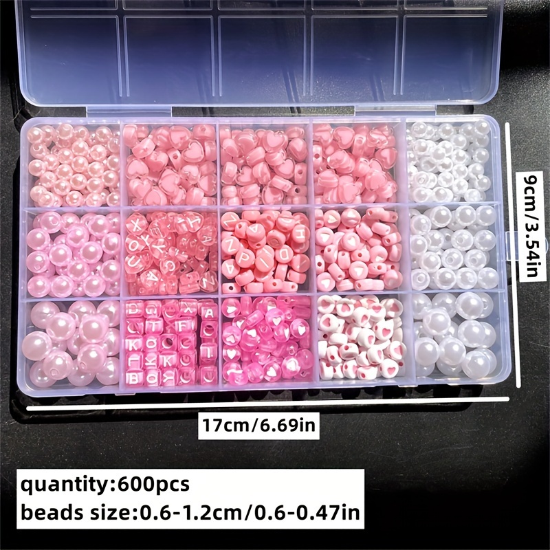 10-Piece Pink Alphabet Box, Ac - Jewelry Making Diy Kit 评论和价格