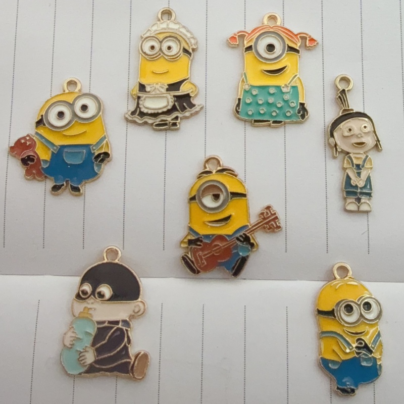 10pcs alloy drip oil cartoon p - Jewelry Making Factory 评论和价格