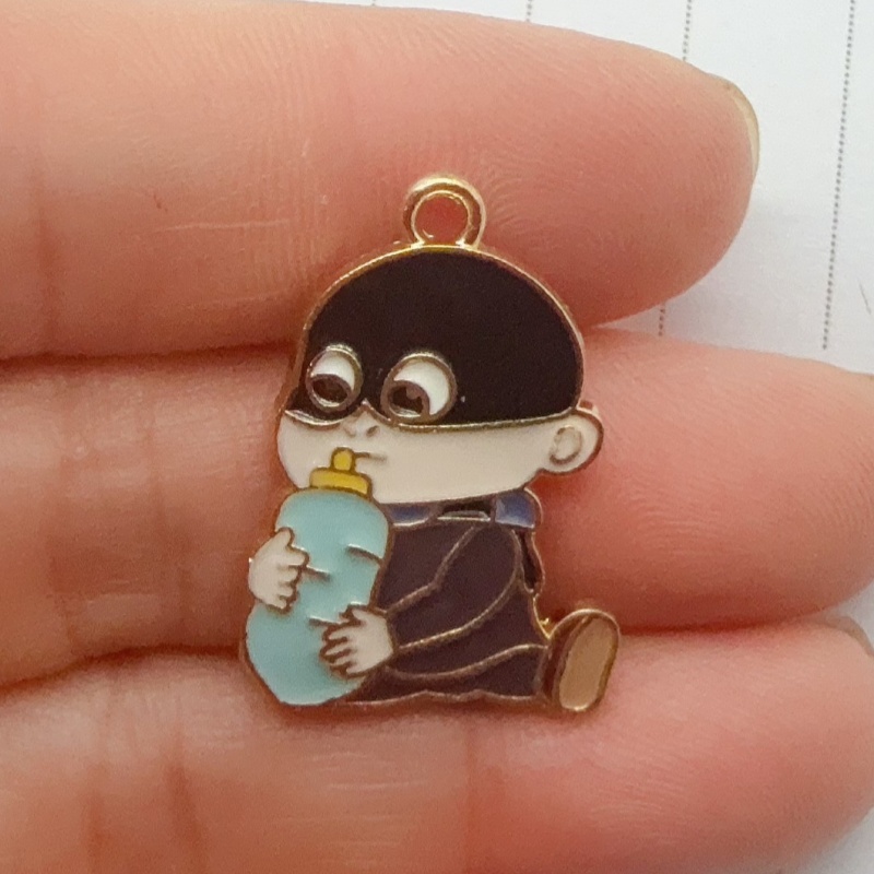 10pcs alloy drip oil cartoon p - Jewelry Making Factory 评论和价格