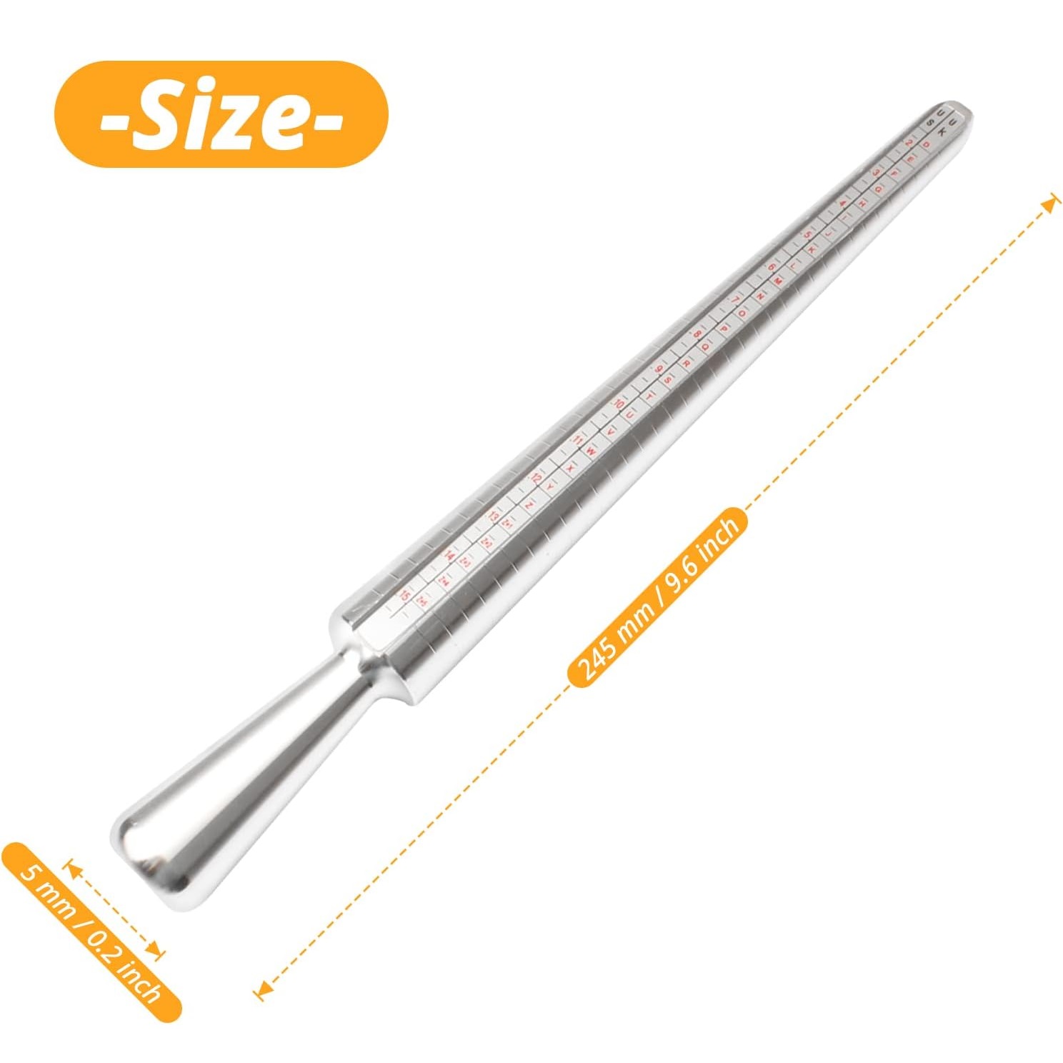 UK Scale Solid Iron Ring Sizer - Jewelry Making Uk 评论和价格