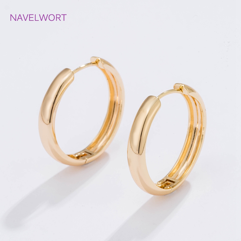 6 Sizes Gold Plated Circle Hoo - Jewelry Making Essentials 评论和价格