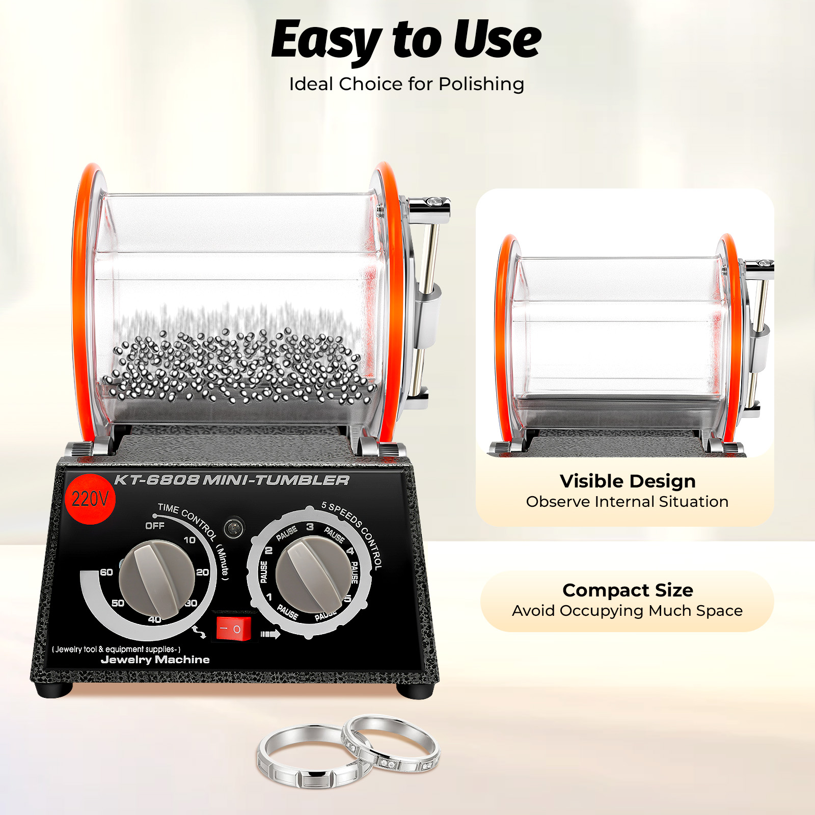 5 Gears Electric Polisher, 60W - Jewelry Making Uk 评论和价格