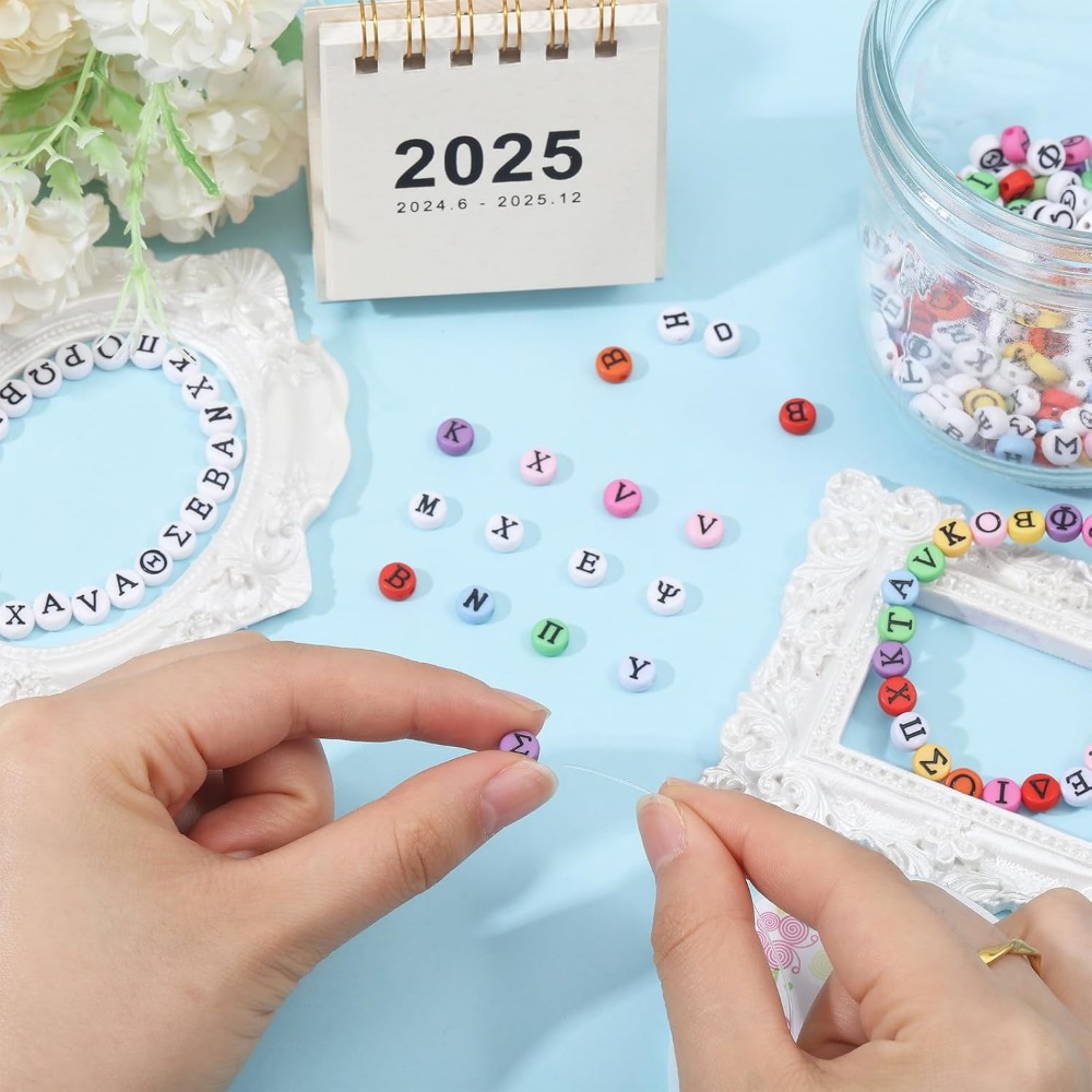 Greek Alphabet Bead Stretch Br - Jewelry Making Diy Kit 评论和价格