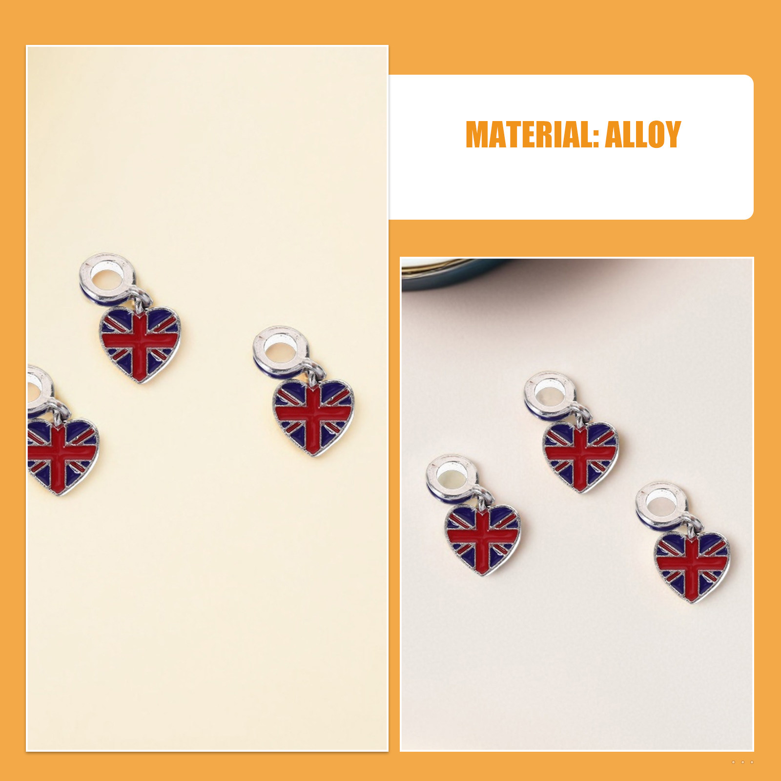 12Pcs Uk Flag Charms British F - Jewelry Making Uk 评论和价格