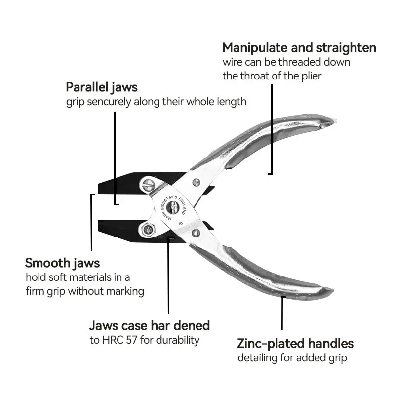 UK MAUN 140mm Smooth Jaws Flat - Jewelry Making Uk 评论和价格