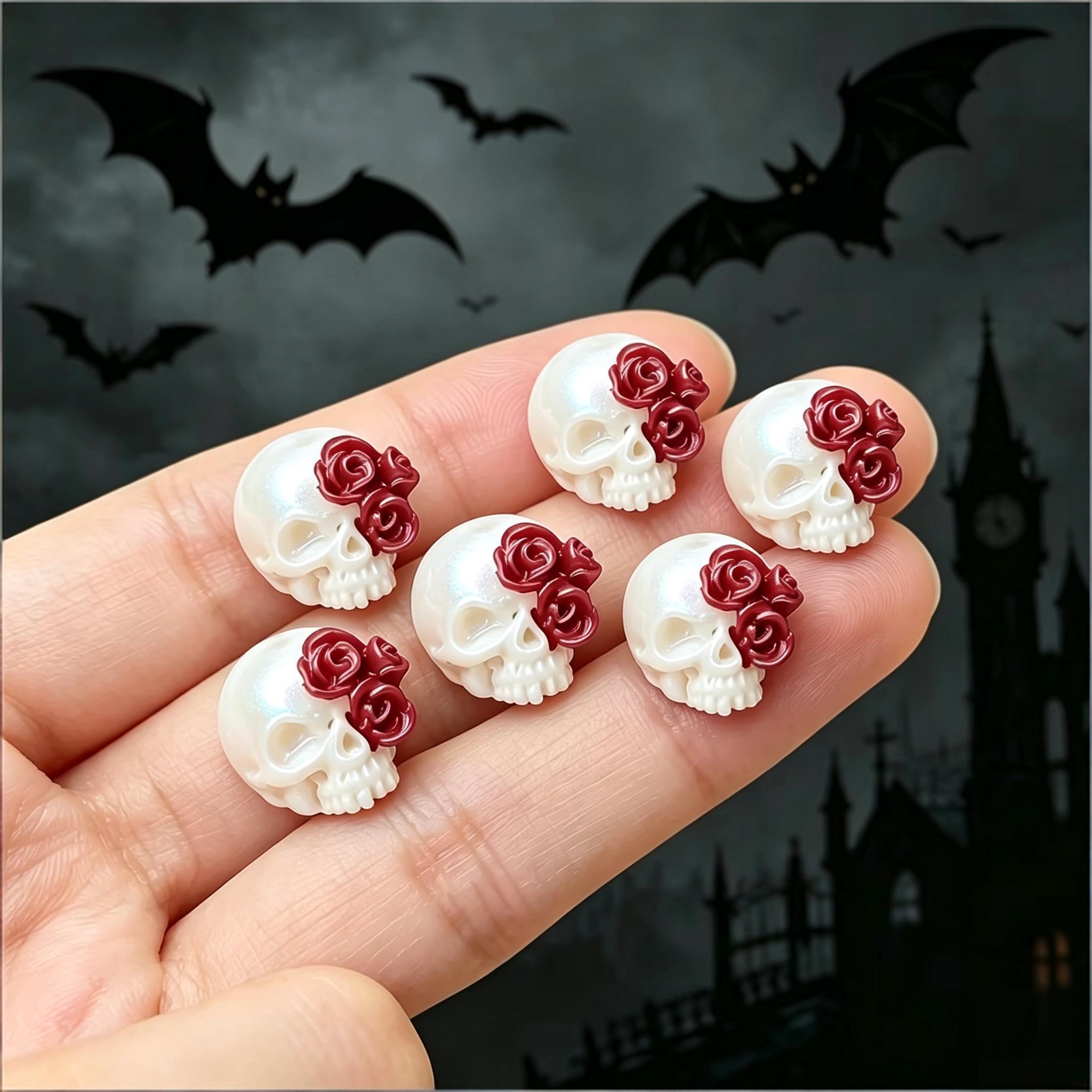 3D Rose Skull Resin Pendants G - Jewelry Making Event 评论和价格