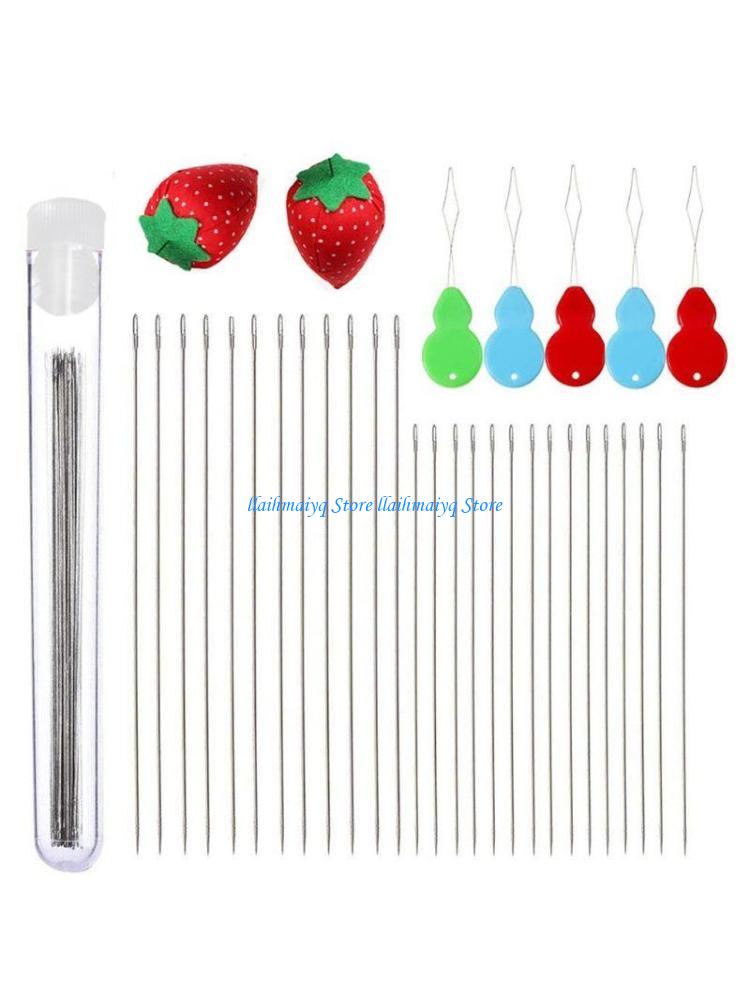 573B 47Pcs Beading Needles Fin - Beading Needle Fine 评论和价格
