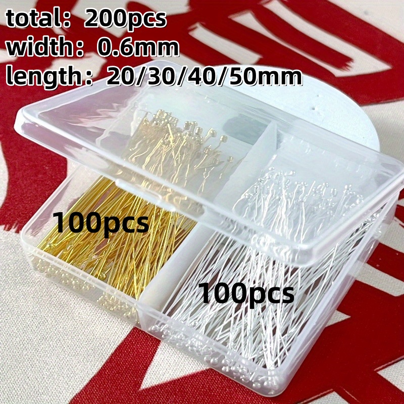 200pcs Copper Ball Pins Assort - Jewelry Making Diy Kit 评论和价格