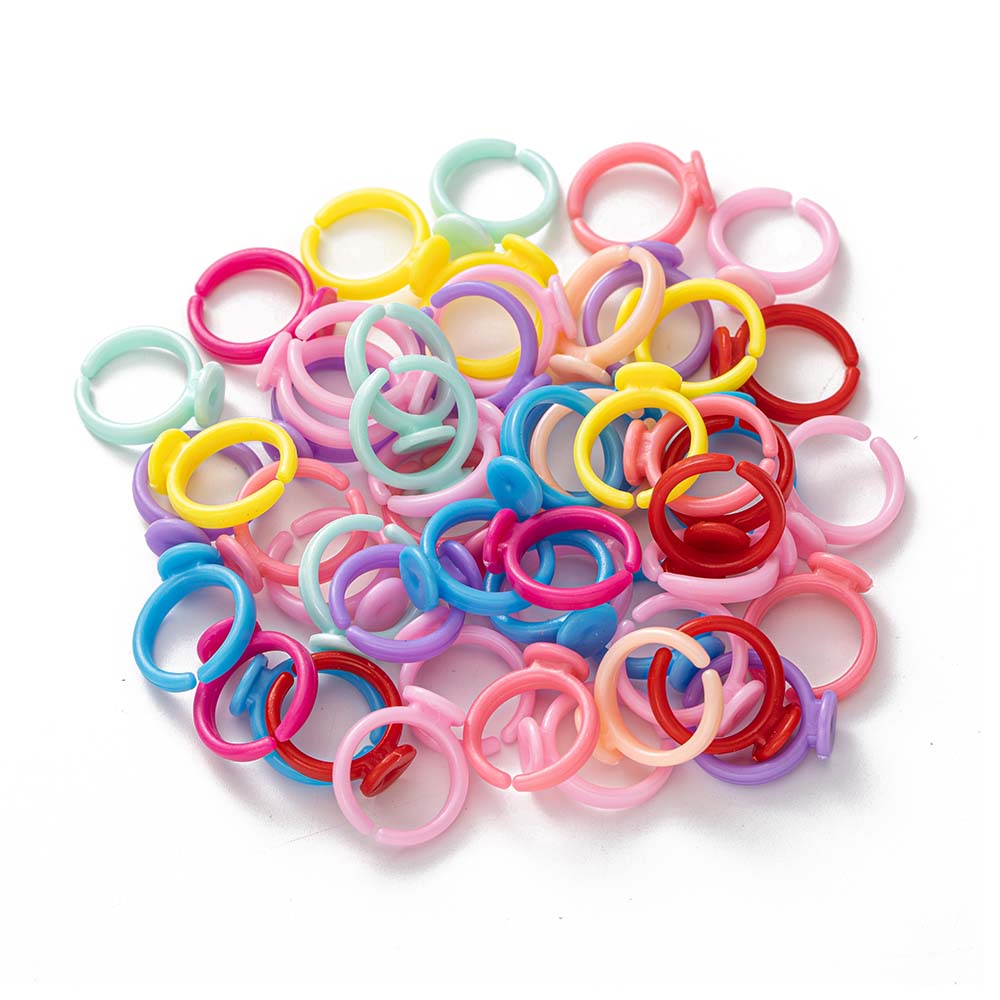 100pcs Clear Plastic Adjustabl - Jewelry Making 4 Year Old 评论和价格