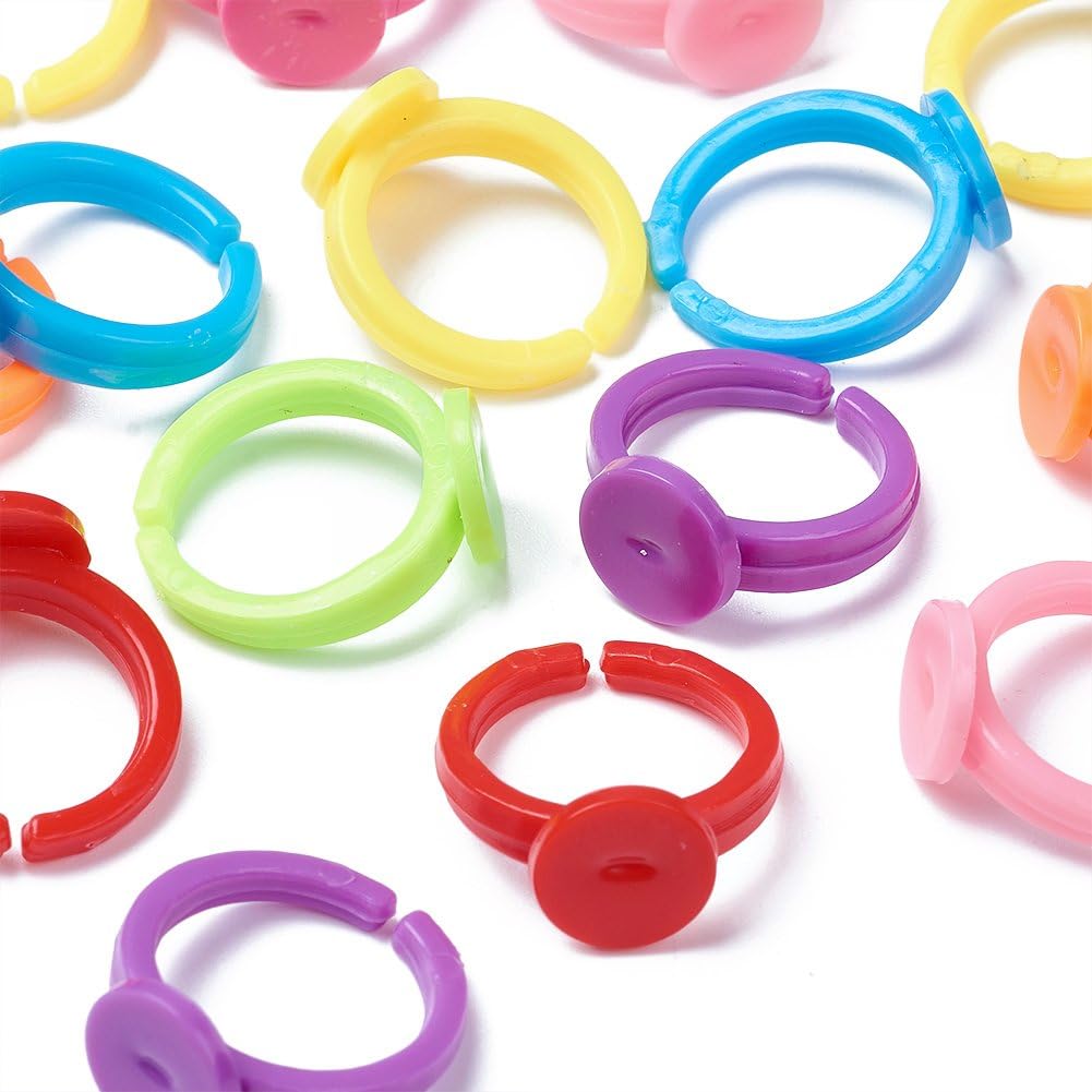 100pcs Clear Plastic Adjustabl - Jewelry Making 4 Year Old 评论和价格