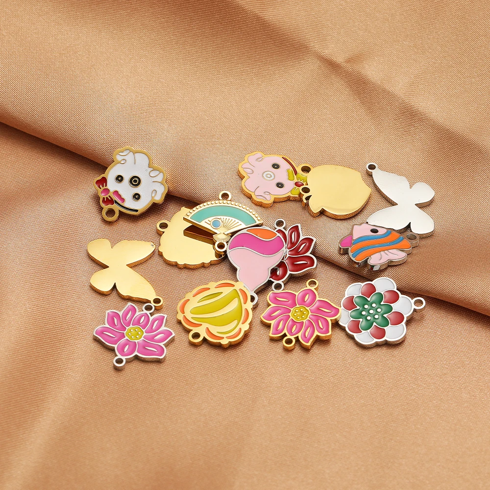 5pcs Stainless Steel Lotus But - Jewelry Making 4 Year Old 评论和价格