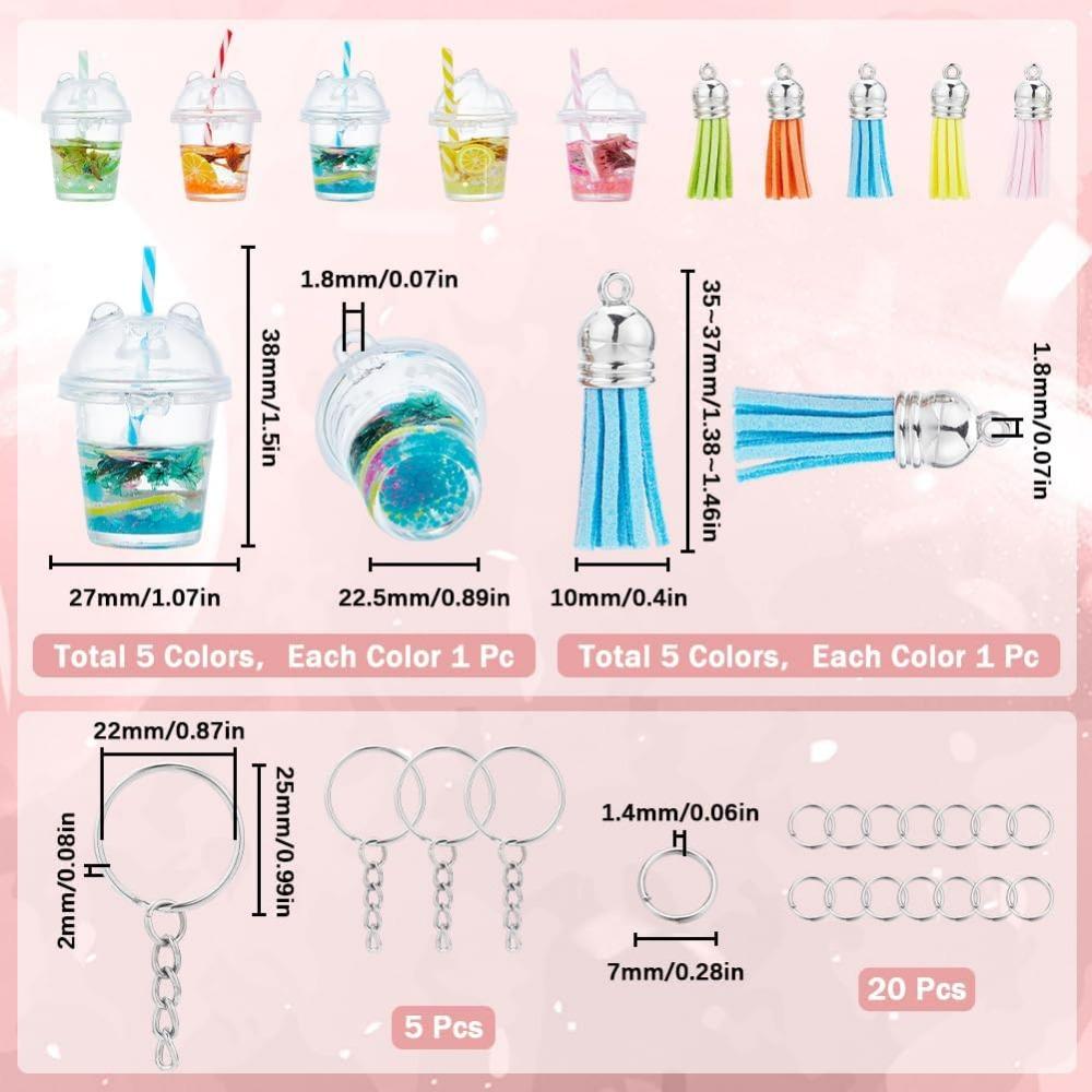 35Pcs DIY 5 Sets Bubble Tea Ke - Jewelry Making Diy Kit 评论和价格