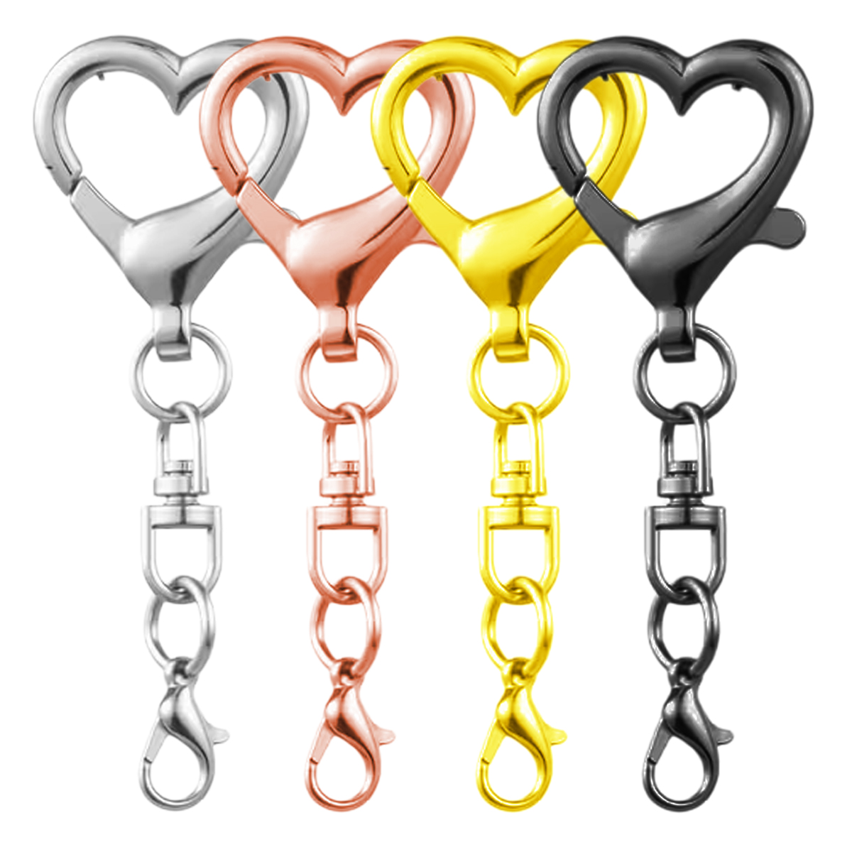 5/15/30Pcs Heart Shaped Swivel - Jewelry Making Factory 评论和价格
