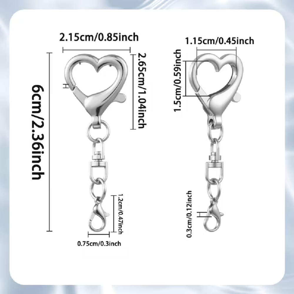 5/15/30Pcs Heart Shaped Swivel - Jewelry Making Factory 评论和价格