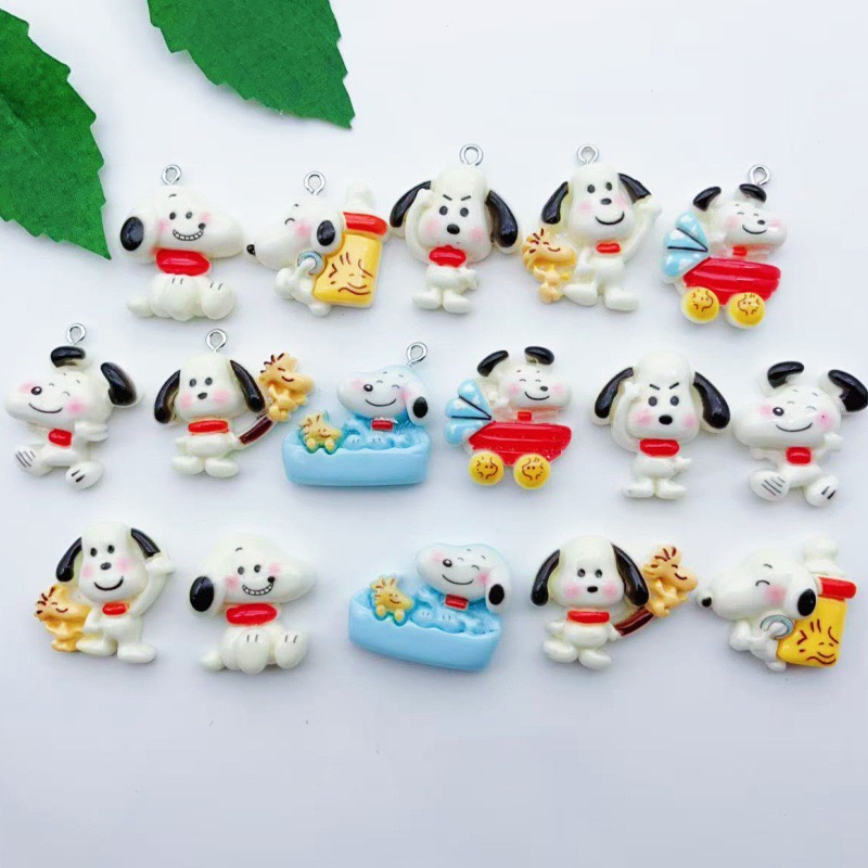 12pcs resin cartoon dog pendan - Jewelry Making Factory 评论和价格