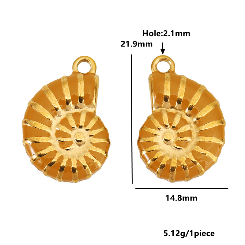 4pcs Stainless Steel Conch Gol - Jewelry Making Materials Wholesale 评论和价格