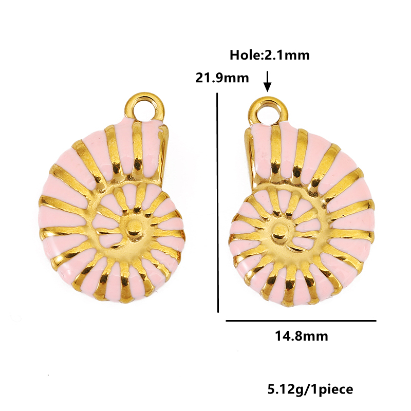 4pcs Stainless Steel Conch Gol - Jewelry Making Materials Wholesale 评论和价格