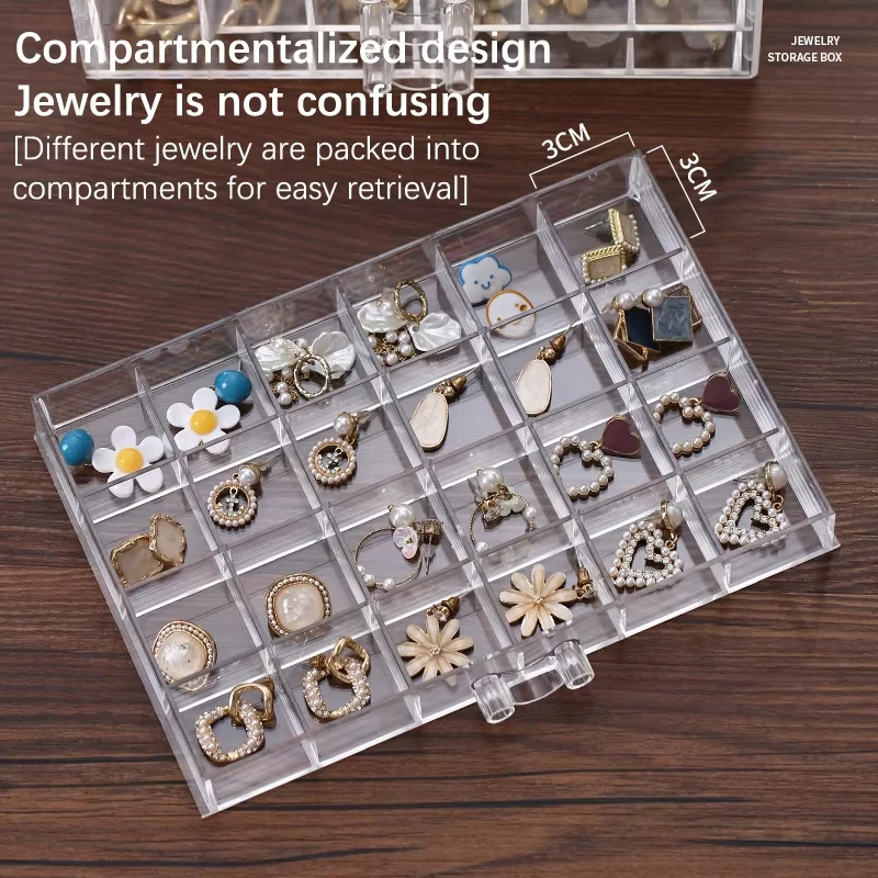 Transparent Jewelry Storage Bo - Jewelry Making Organizer Box 评论和价格