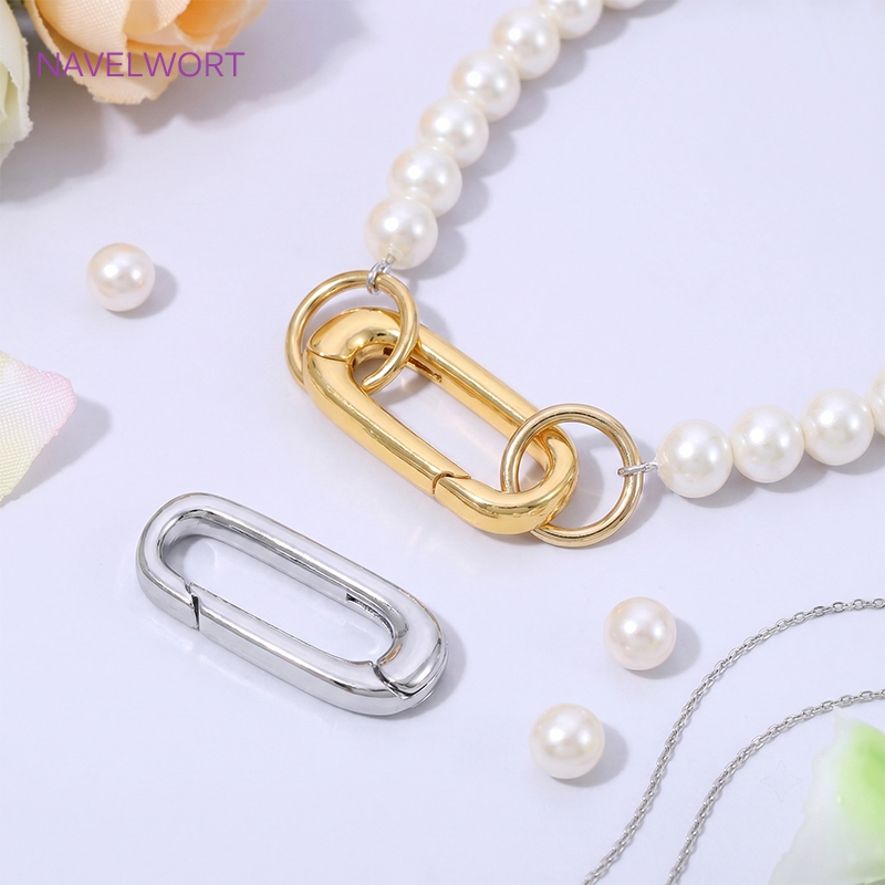 1/2/4Pcs 18K Gold Plated Oval  - Jewelry Making Essentials 评论和价格