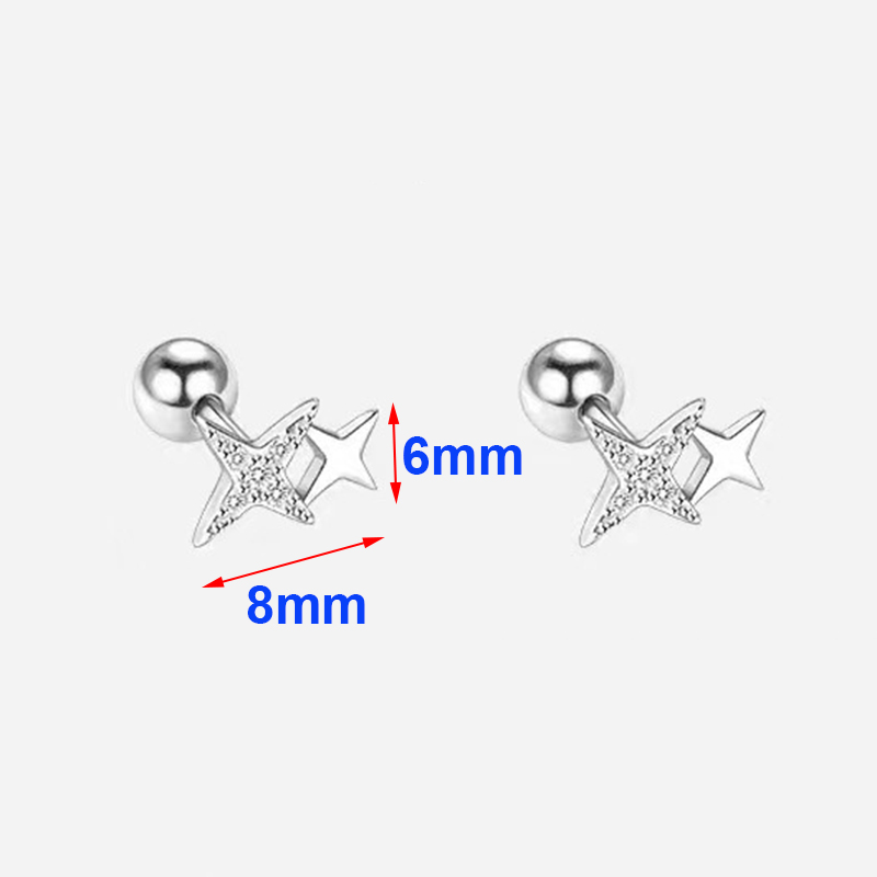 925 Silver Needle Zircon Star  - Beading Needle Fine 评论和价格