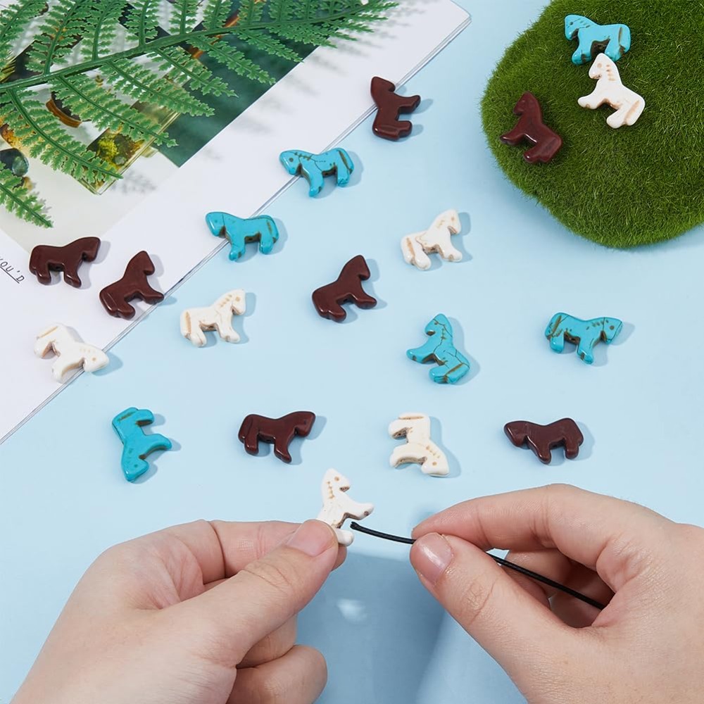 45pcs Synthetic Turquoise Bead - Jewelry Making Charms 评论和价格