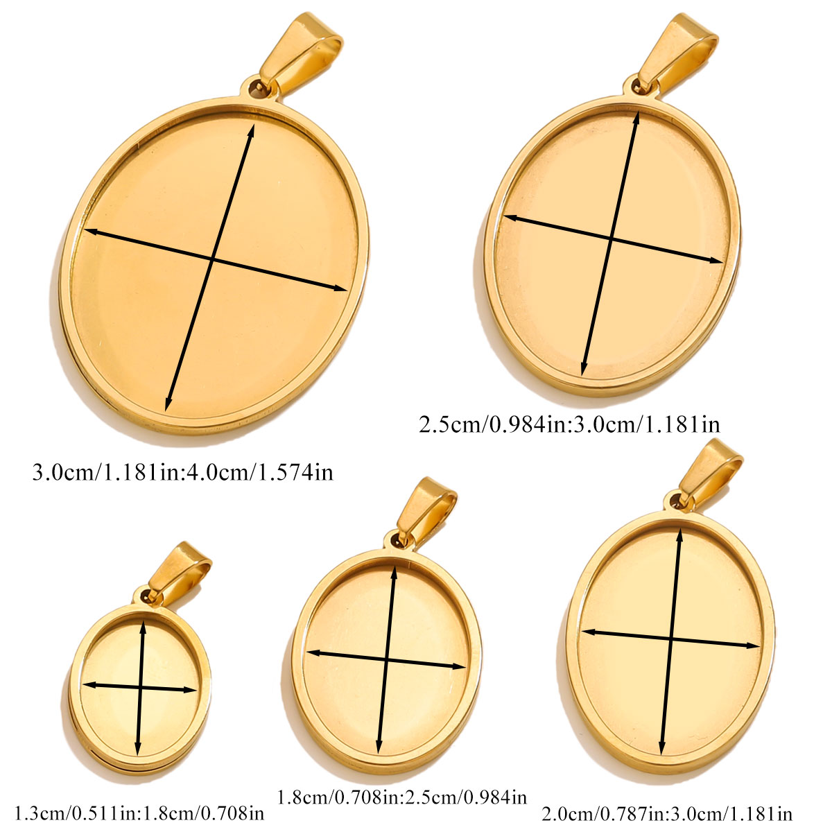 5PCS Stainless Steel Charms Go - Jewelry Making Materials Wholesale 评论和价格