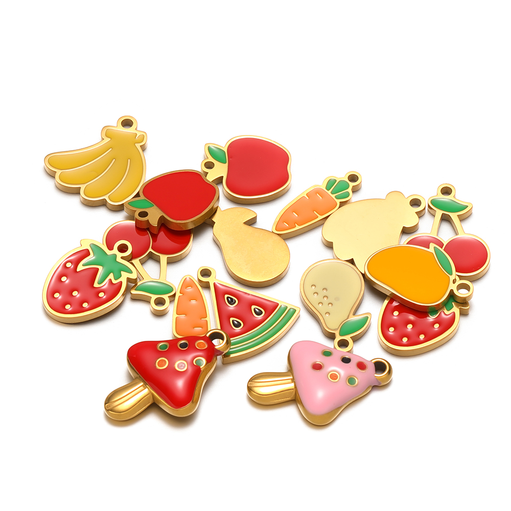 5Pcs Stainless Steel Cute Mush - Jewelry Making 4 Year Old 评论和价格