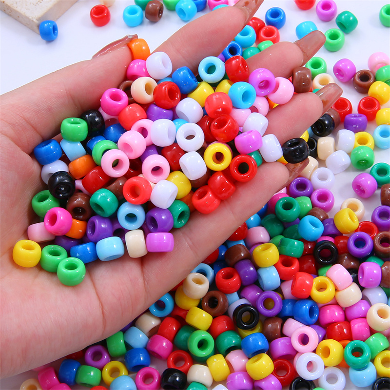 100pcs 6x9mm Large Hole Plasti - Jewelry Making 4 Year Old 评论和价格