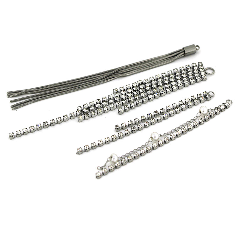 2pcs Stainless Steel Rhineston - Jewelry Making Materials Wholesale 评论和价格