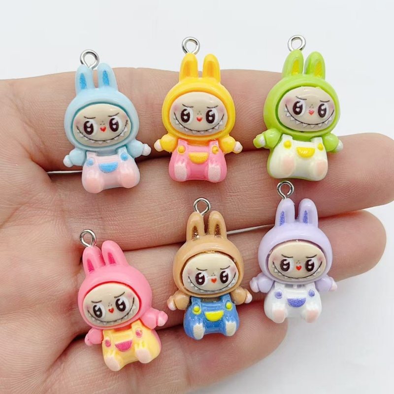 10Pcs Kawaii Rabbit Strawberry - Jewelry Making Charms 评论和价格