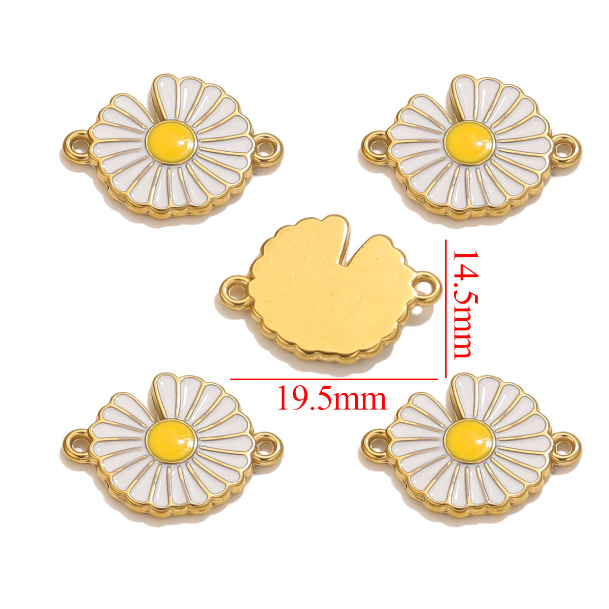 4pcs Stainless Steel Enamel Vi - Jewelry Making Materials Wholesale 评论和价格