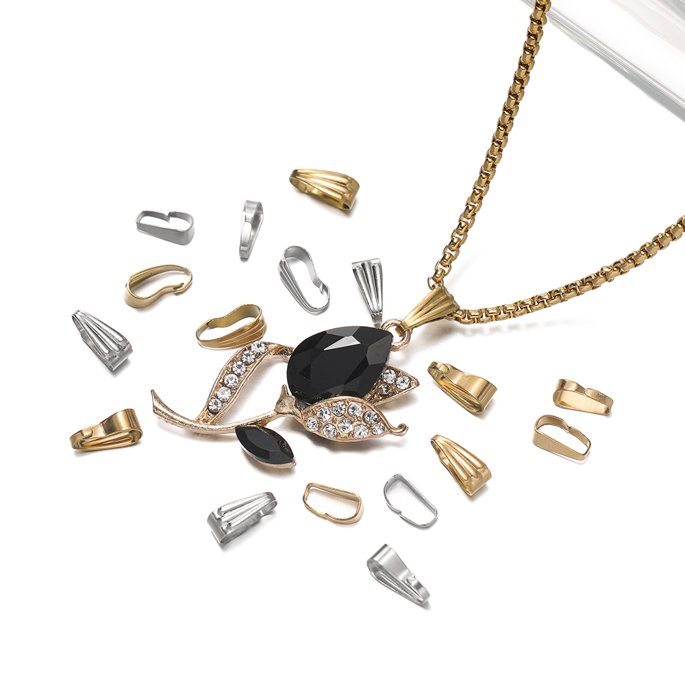 50Pcs/Pack Stainless Steel Buc - Jewelry Making Charms 评论和价格