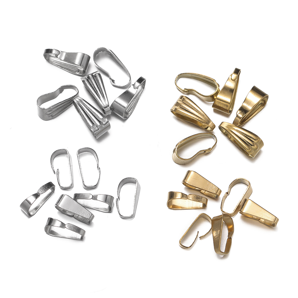 50Pcs/Pack Stainless Steel Buc - Jewelry Making Charms 评论和价格