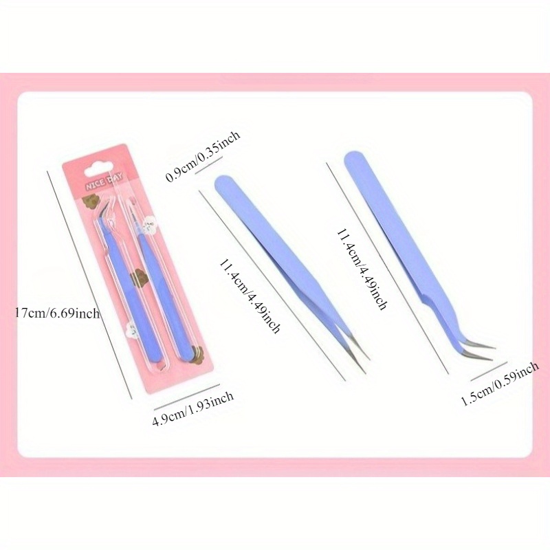 6pcs Tweezers Set - Angle and  - Jewelry Making Workshop 评论和价格