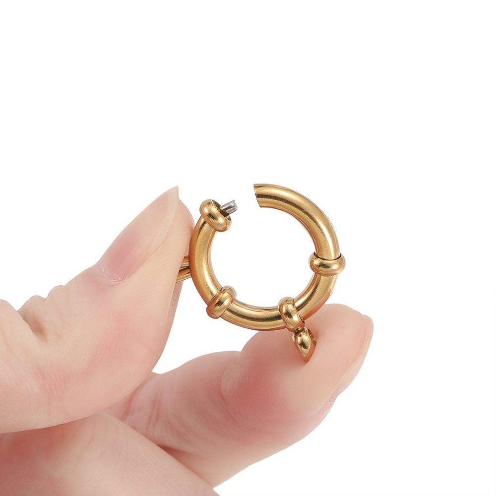 2pcs Stainless Steel Round Spr - Jewelry Making Factory 评论和价格