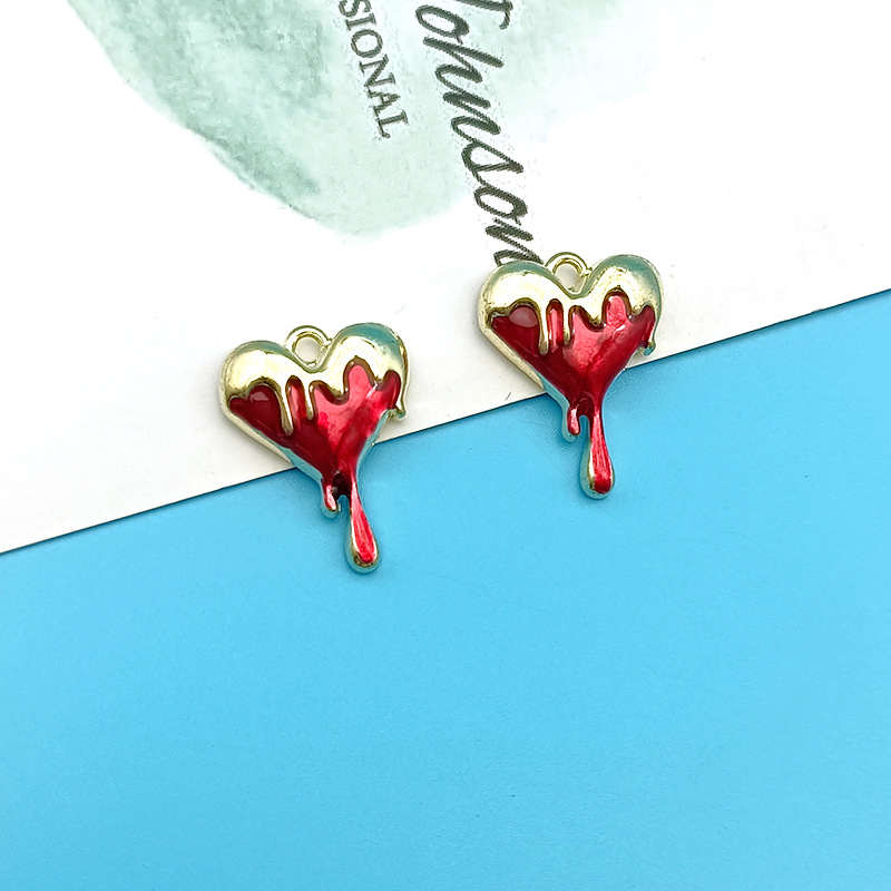 10pcs Melt Heart Charms Black  - Jewelry Making 4 Year Old 评论和价格