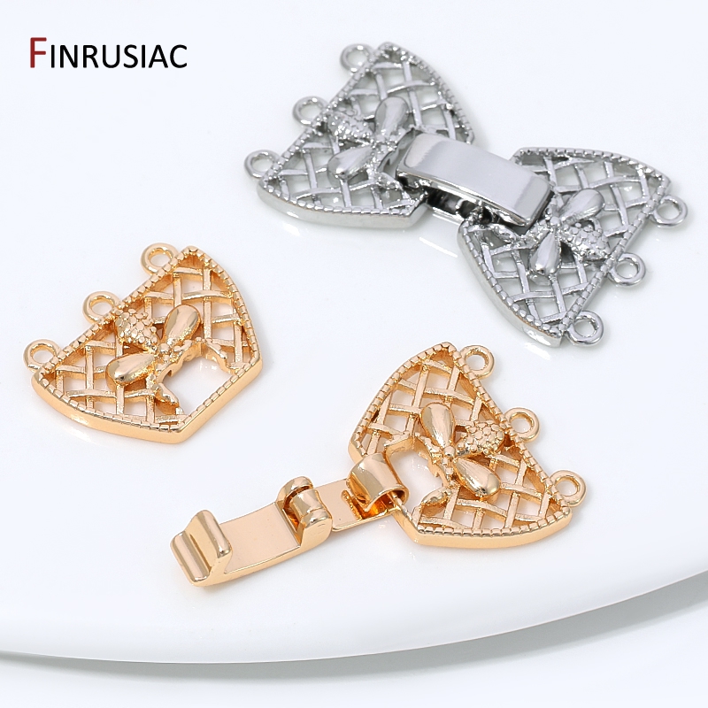 14K Gold Plated Brass 3-Row Pe - Jewelry Making Essentials 评论和价格