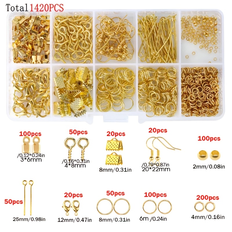 1420pcs 1box Jewelry Findings  - Jewelry Making Diy Kit 评论和价格