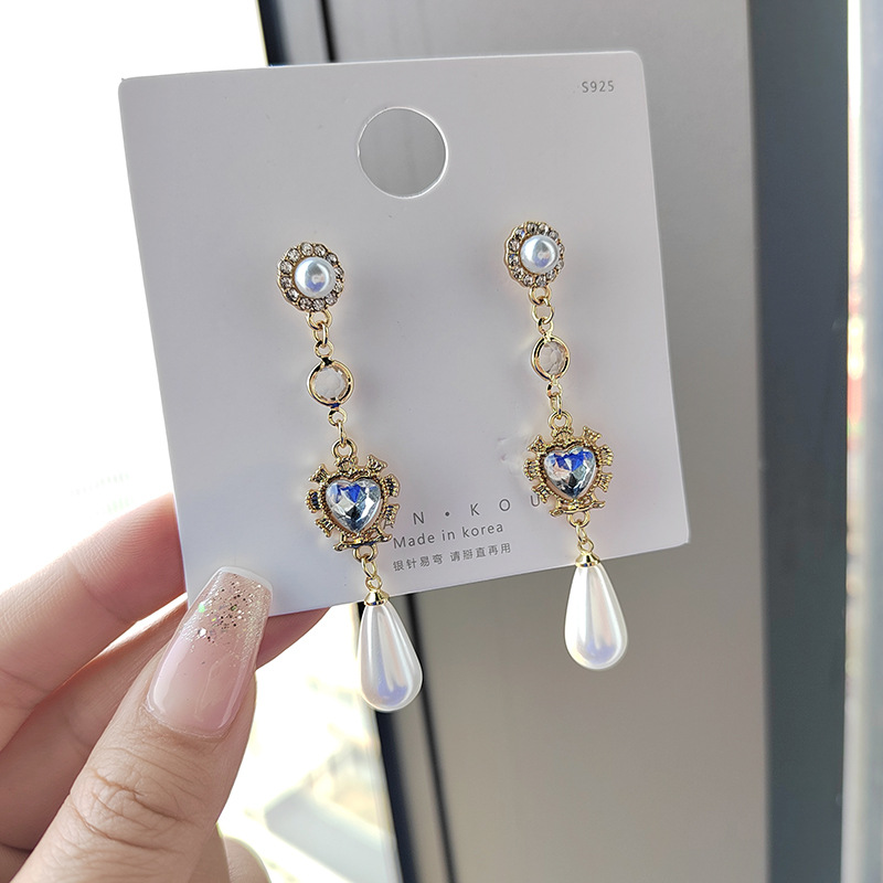 Pearl Earrings For Women Fashi - Beading Needle Fine 评论和价格
