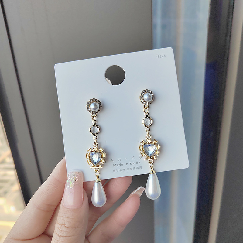 Pearl Earrings For Women Fashi - Beading Needle Fine 评论和价格